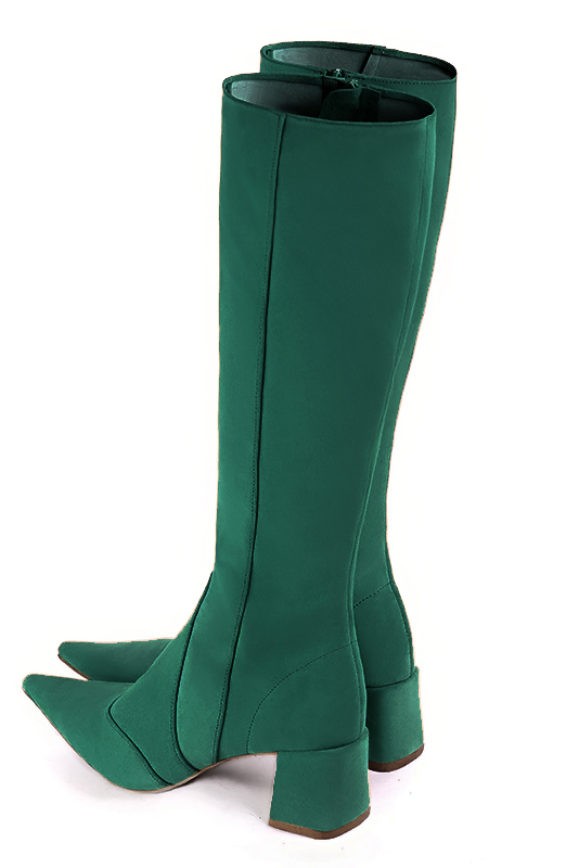 Bottes femme f minines sur mesures vert meraude Mollets fins ou